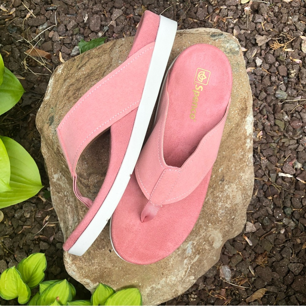 🌸 Spenco Coral Faux Suede Hampton Sandal 🌸